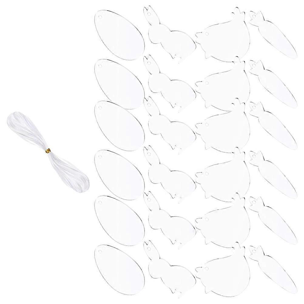 Acrylic Easter Pendant for DIY Painting Craft 96Pcs Drawing Set