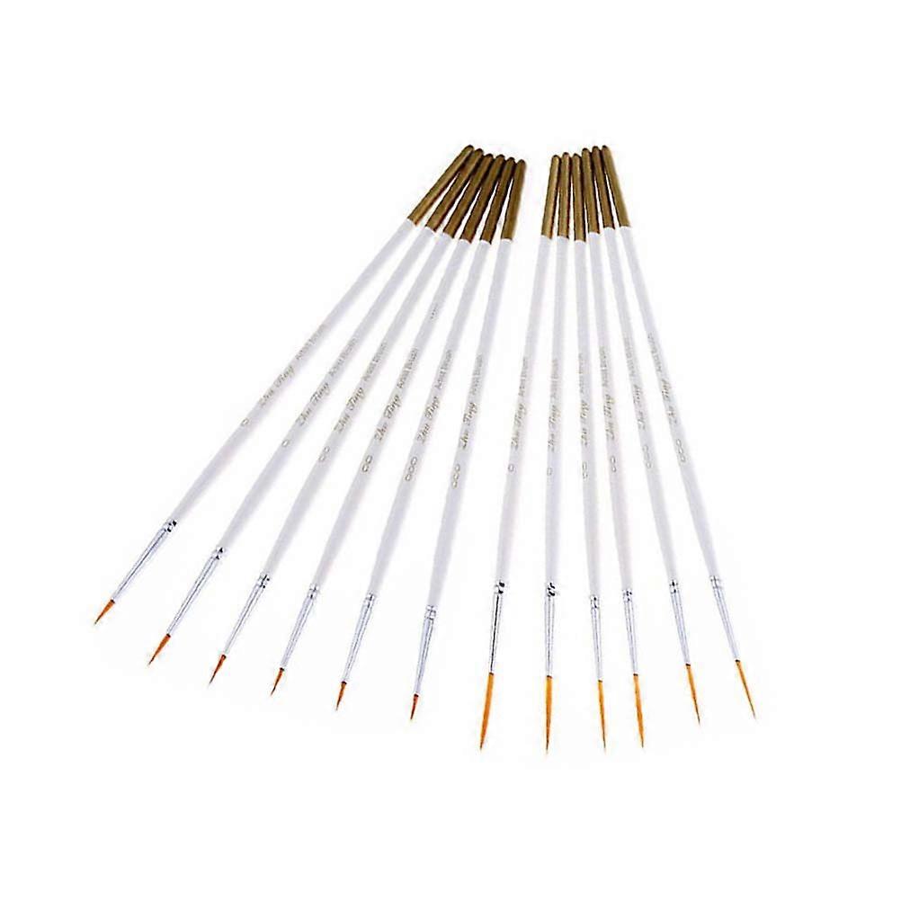 Nail Tools DIY Acrylic Paint Brush for Nail Art Use 6Sets White