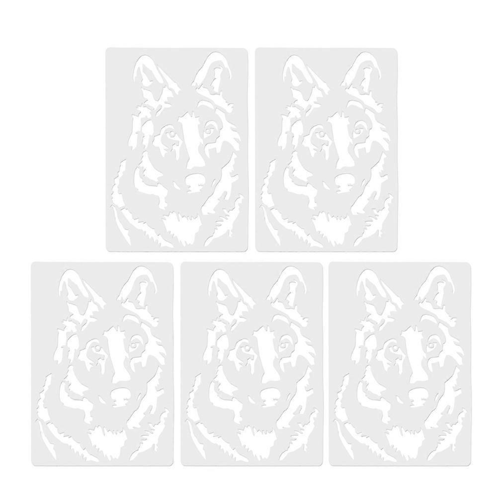 Plastic Painting Templates Wolf Pattern for Craft DIY 15Pcs
