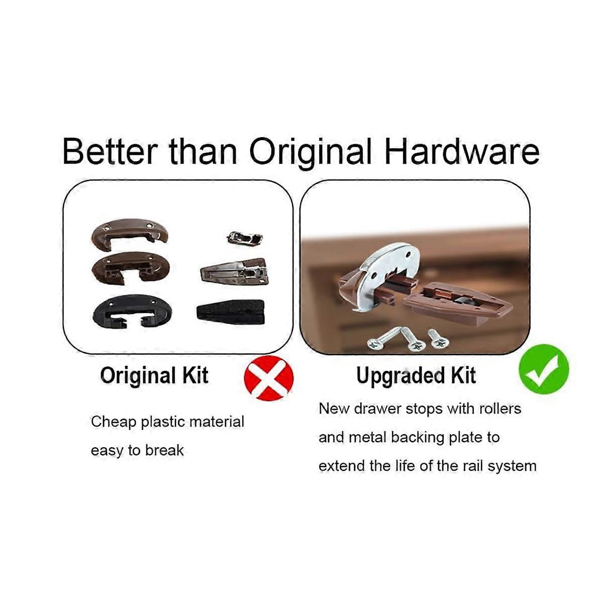 10Sets Drawer Track Slide Kit,Track Drawer Guides Furniture Parts