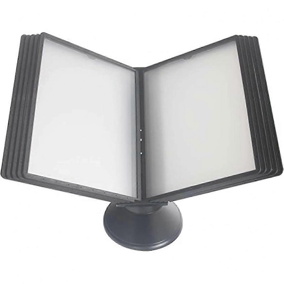 Desktop Reference and Catalog Display Stand with 10 Compartments, A4 Flip Fly Folder