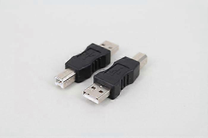 2pcs Printer Adapter Usb Male To B Male Usb Adapter Conversion Plug A Male To Square Port Mobile Hard Disk Interface