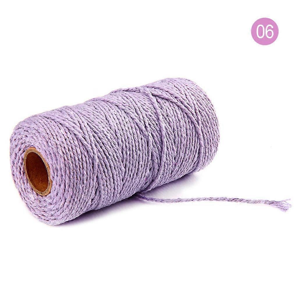 100m Multicolor Twisted Craft Cord - 2mm Macrame String for DIY, Crafts, Decorations, 100Yard Pure Twisted Rope