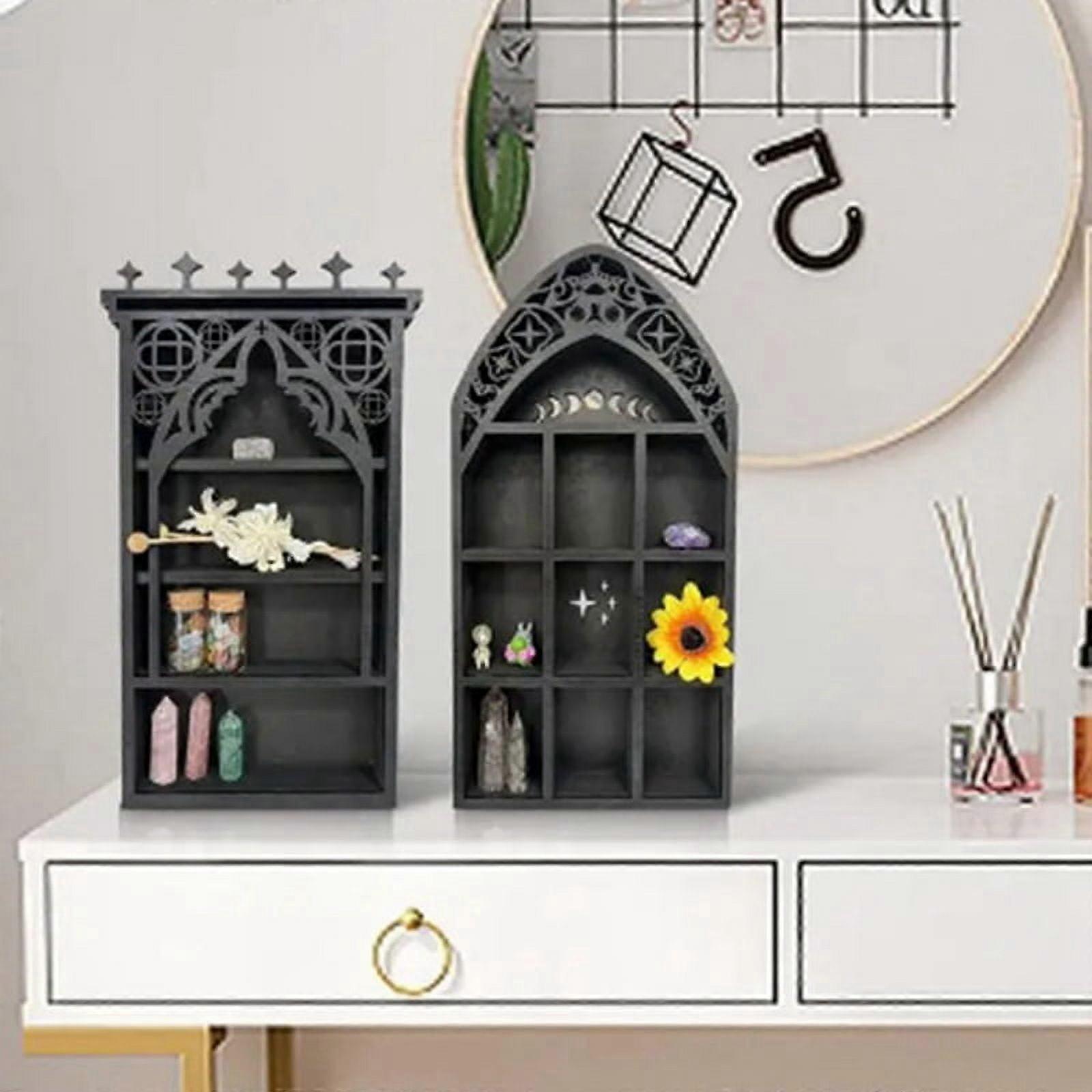 Wall Wooden Shelf Crystal Display Shelf Trinket Shelf Books Shelf Makeup Shelf Vase Pottery Storage Rack B