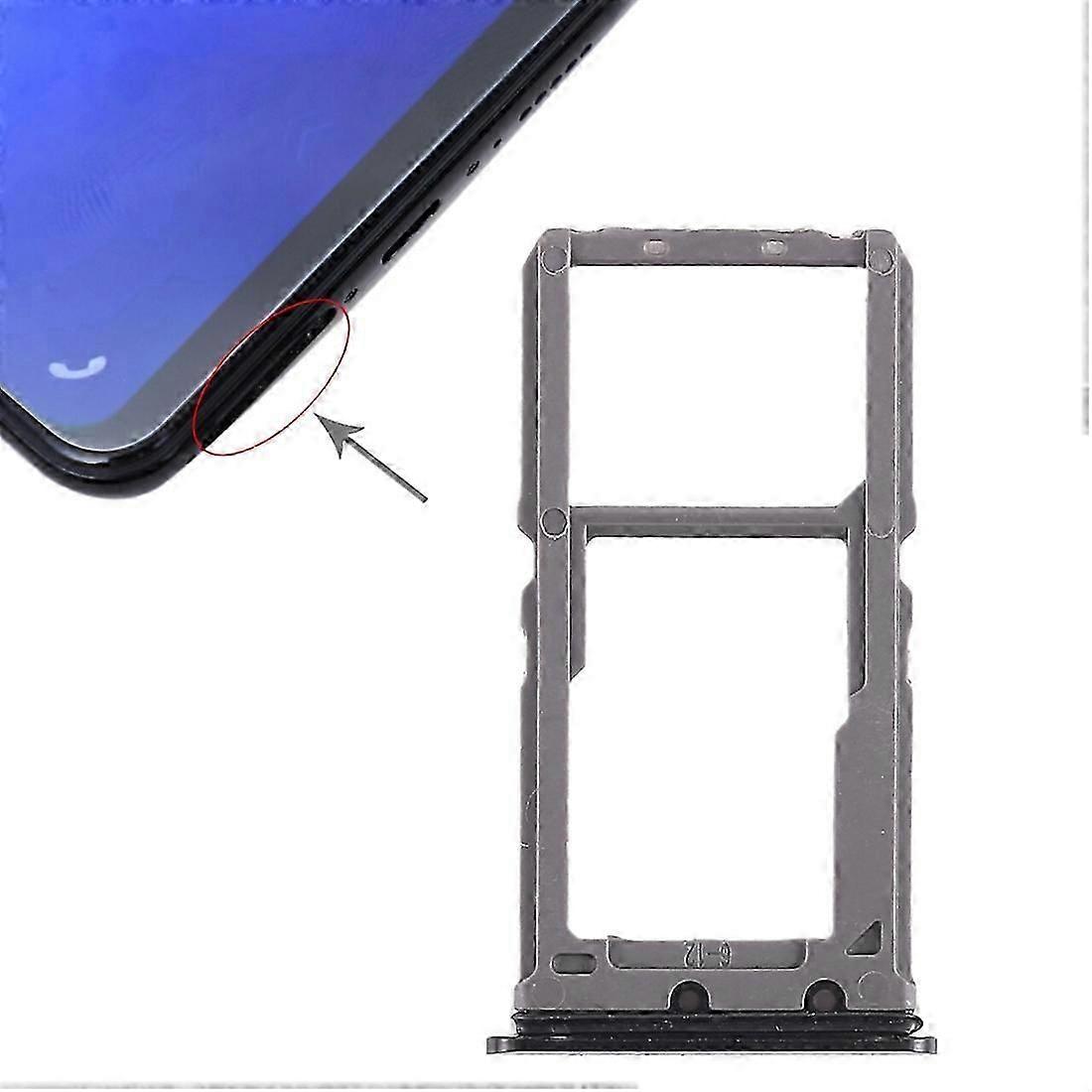 For Vivo X21 SIM Card Tray + SIM Card Tray / Micro SD Card Tray