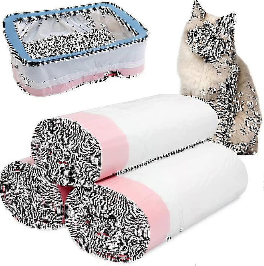 30 X Cat Litter Tray Liners With Drawstrings Scratch Resistant And Leak Proof Cat Litter Bags Medium Litter Box Liners(haoyi)-g