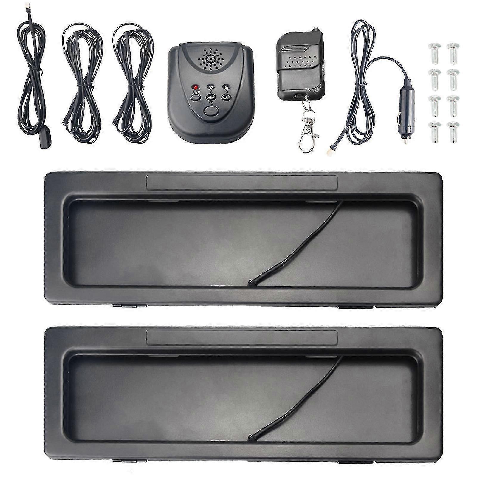Hidden License Plate Cover Kit - Rustproof Waterproof Shutter for Car Privacy