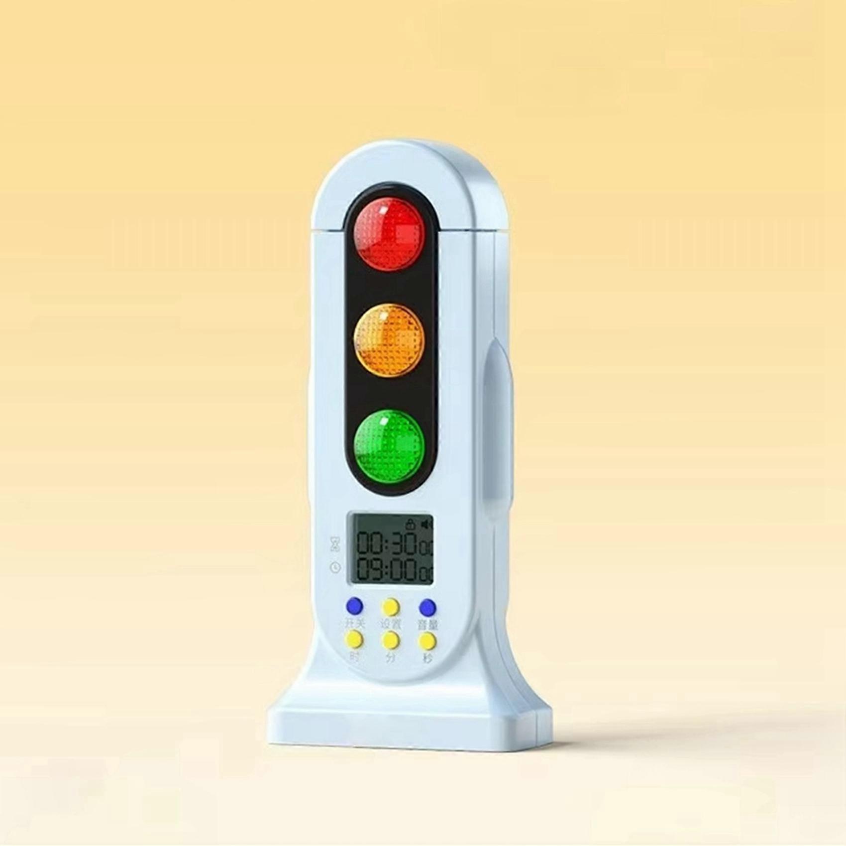 2X Smart Traffic Light Visual Timer Audio Digital LCD Display for Kids Classroom Kitchen Game Countdown Timer