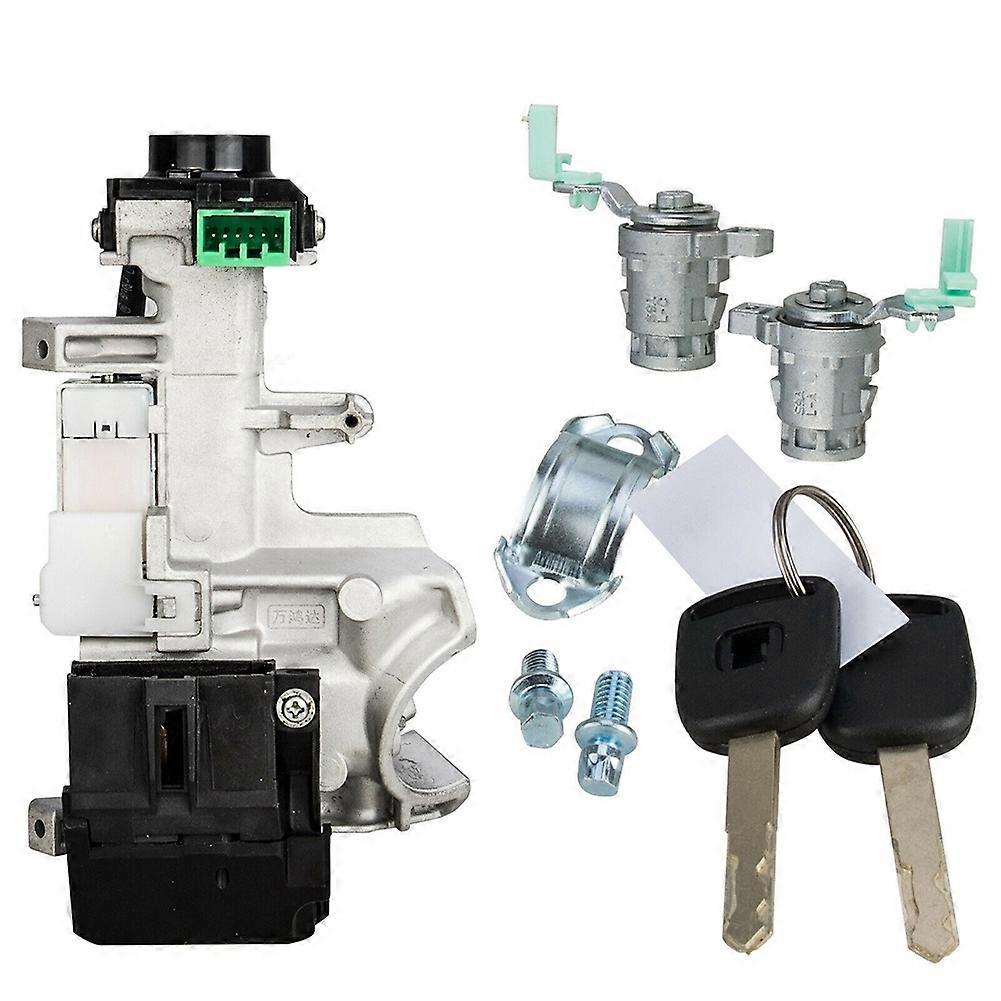 Car Door Lock Ignition Switch with Keys Complete Set for Honda