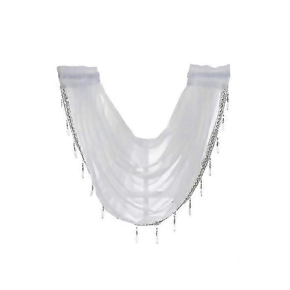 For Solid Color Semicircle Kitchen Short Curtain Window Valance Drape Home Decor Jikaix Crafted With