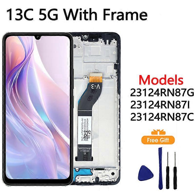 6.74"LCD For Xiaomi Redmi 13C LCD Display Touch Screen Digiziter Assembly For Redmi 13C 5G LCD Display Replacement Parts Screen