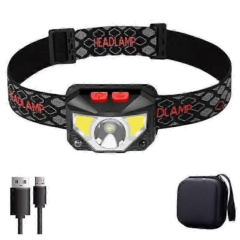 25-26 Mini XPE+COB Sensor LED Sauna Light, aste by USB, 8 Light Modes, Built-in 1200mAh Battery, Front Flashlight, Fishing Torch