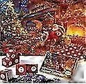 Advent Calendar 2025 - Christmas Scene 24 Days Puzzle Countdown Calendar - For