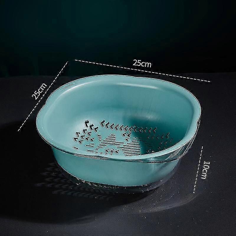 Double Layer Drainer 2 In 1 Bowl Strainer Combo Durable Washable Convenient Detachable For Cleaning