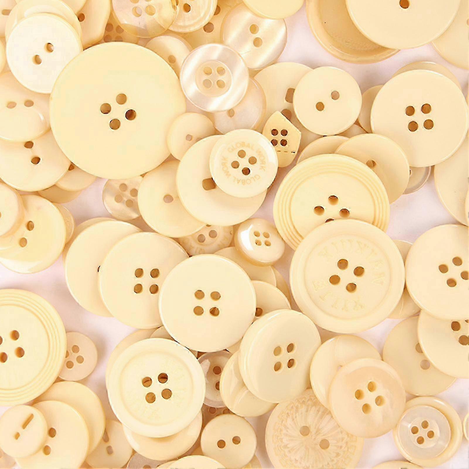 Farfi 80pcs Colorful Buttons Sufficient Quantity Waterproof Resin Diy Resin Buttons Collections Embellishments Birthday Gift