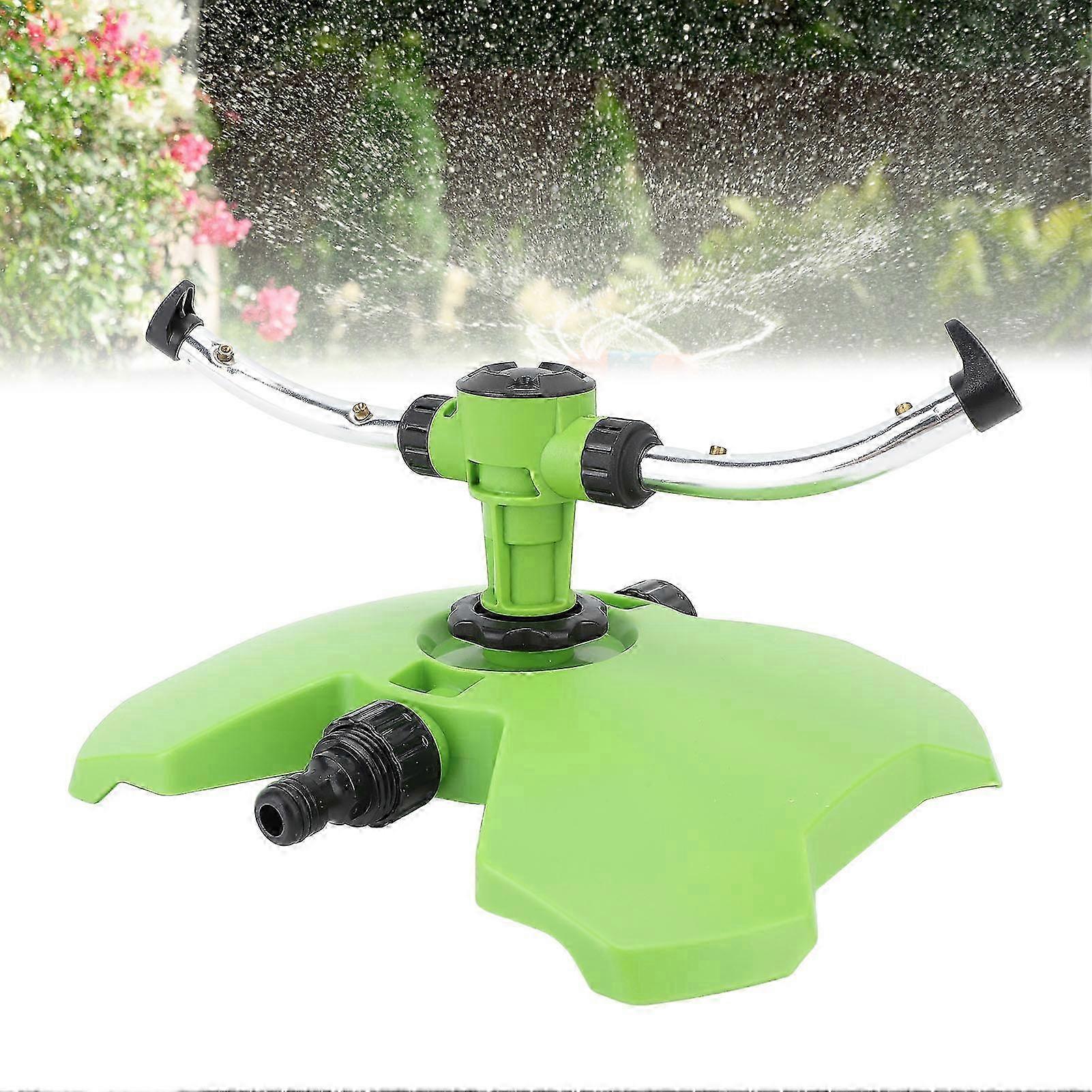 Rotating water sprinkler for grass with 2 adjustable arms