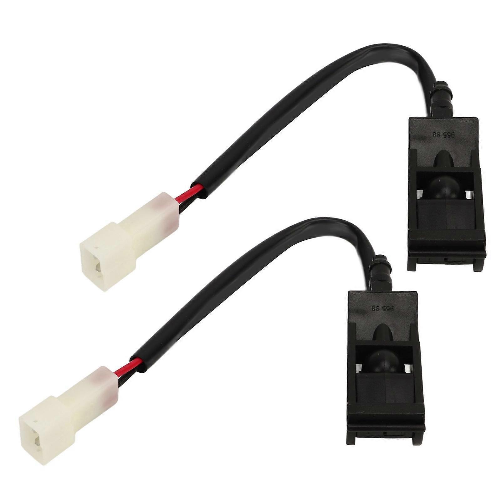 1Pair Front Windshield Washer Nozzle Heated 6E0955986B Durable Anti Crack Rugged Replacement for Bora MK4 Bettle Cabrio 