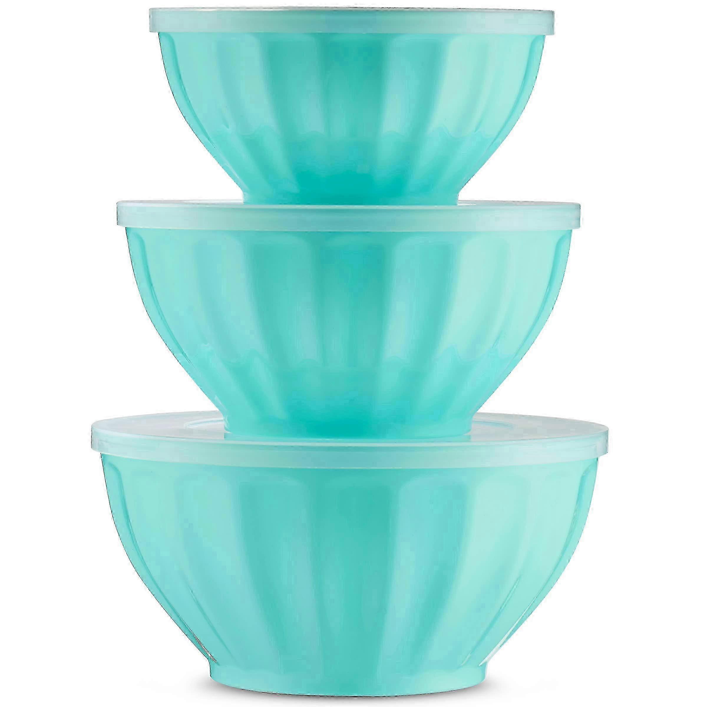 Plastic nesting mixing bowl set, microwave safe, with lid miao4