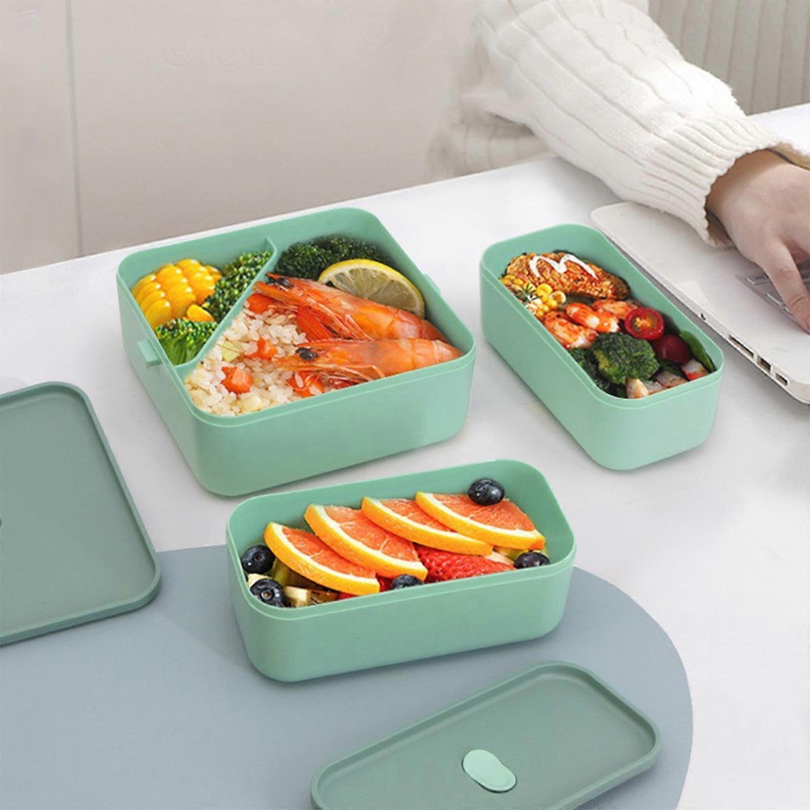 Luckky Bento Box, Large Capacity Double Layer Lunch Container with Spoon & Fork, BPA-Free, Food-Safe, Portable for Kids & Adults