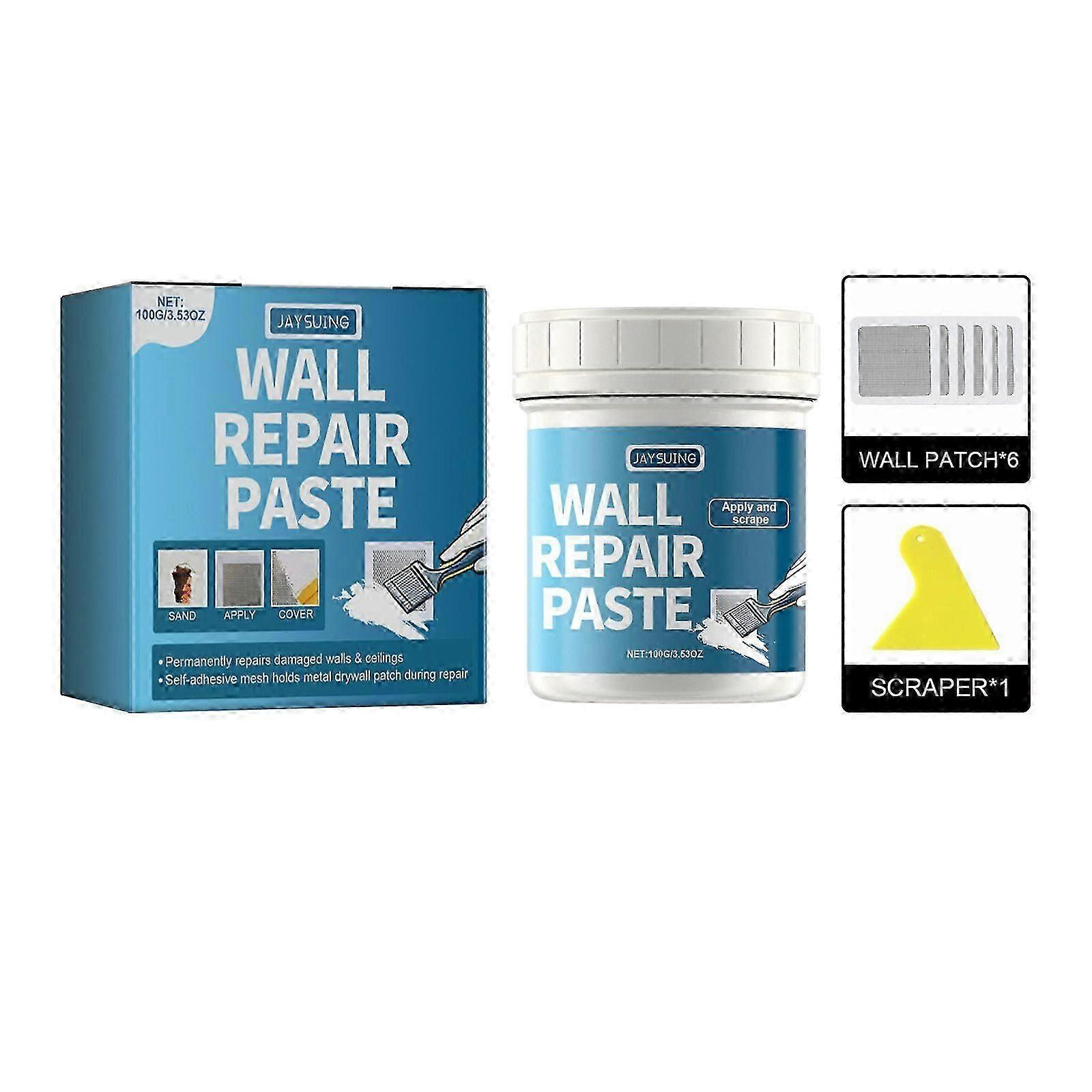 Wall Leak Repair Plaster Kit - Easy, Fast & Durable Wall Patch for Stains, Cracks, and Exposed Brick - No Professional Skills Needed, Seamless Finish