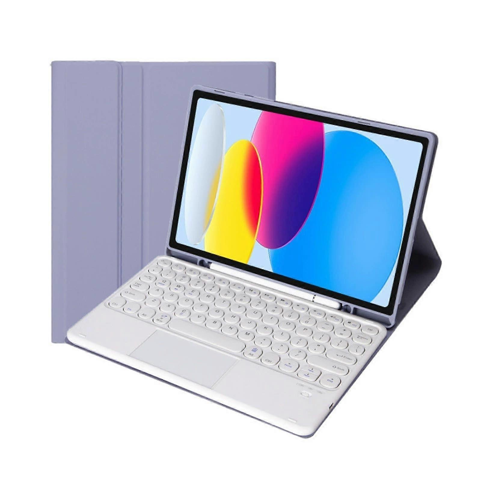 11 Inch Keyboard Case with Trackpad and Detachable Cover, Purple for Samsung Galaxy Tab S9