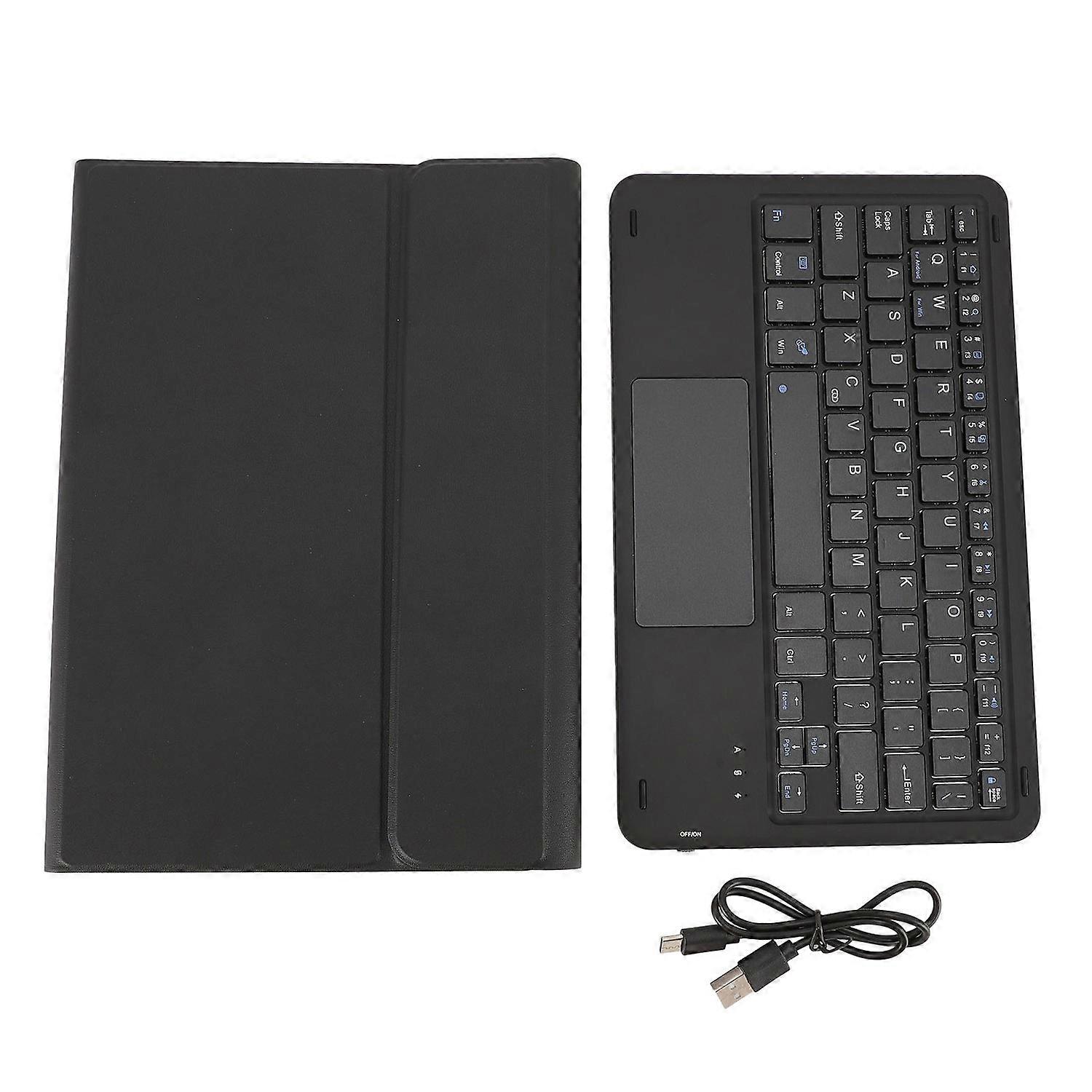 Tablet Case with Touchpad Adjustable Viewing Angle Wireless Detachable Keyboard Cover for Fire HD 10