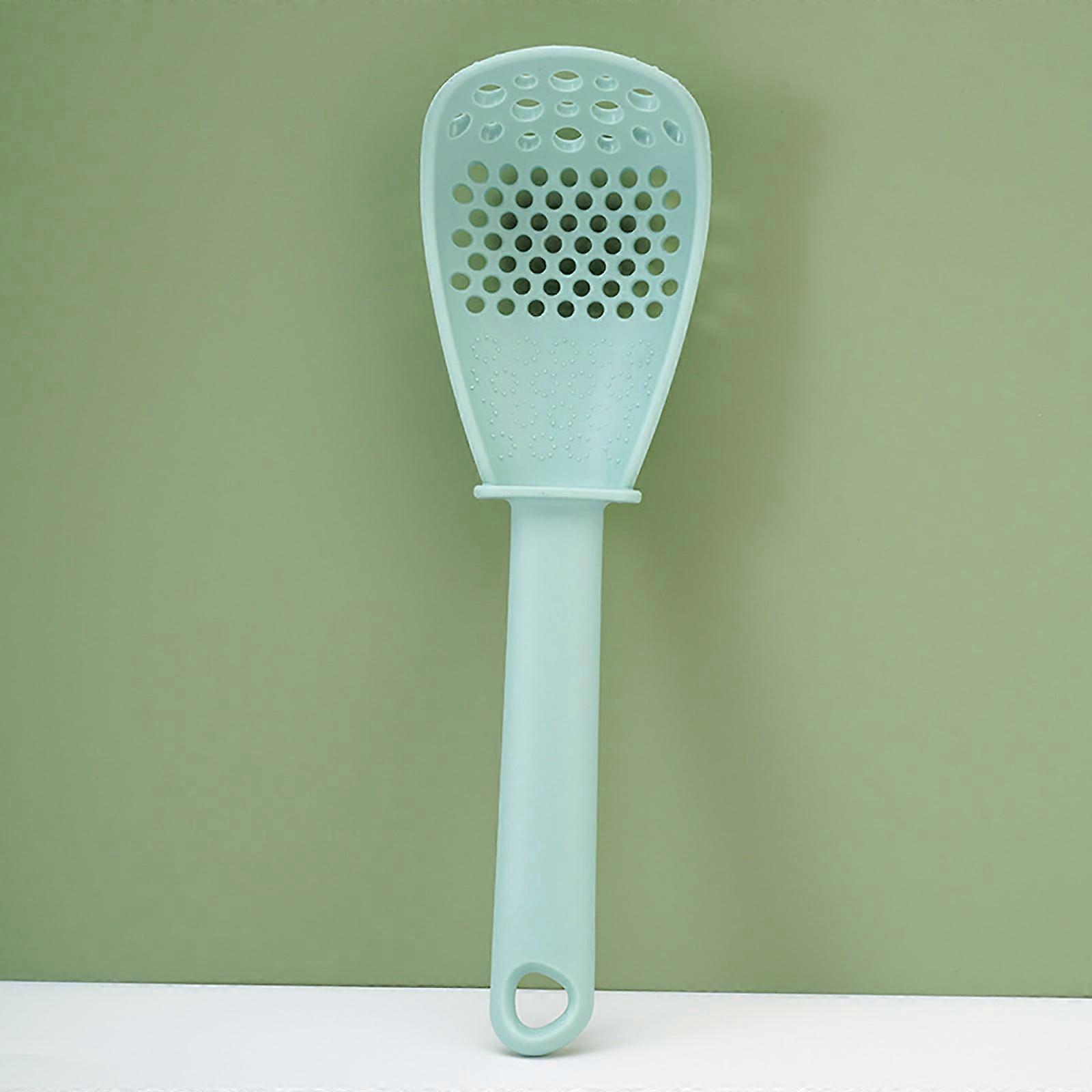 2 PCS Multifunctional Cooking Spoon Strainers - Heat-resistant Silicone Spatula Spoon for Draining, Mashing, Grating