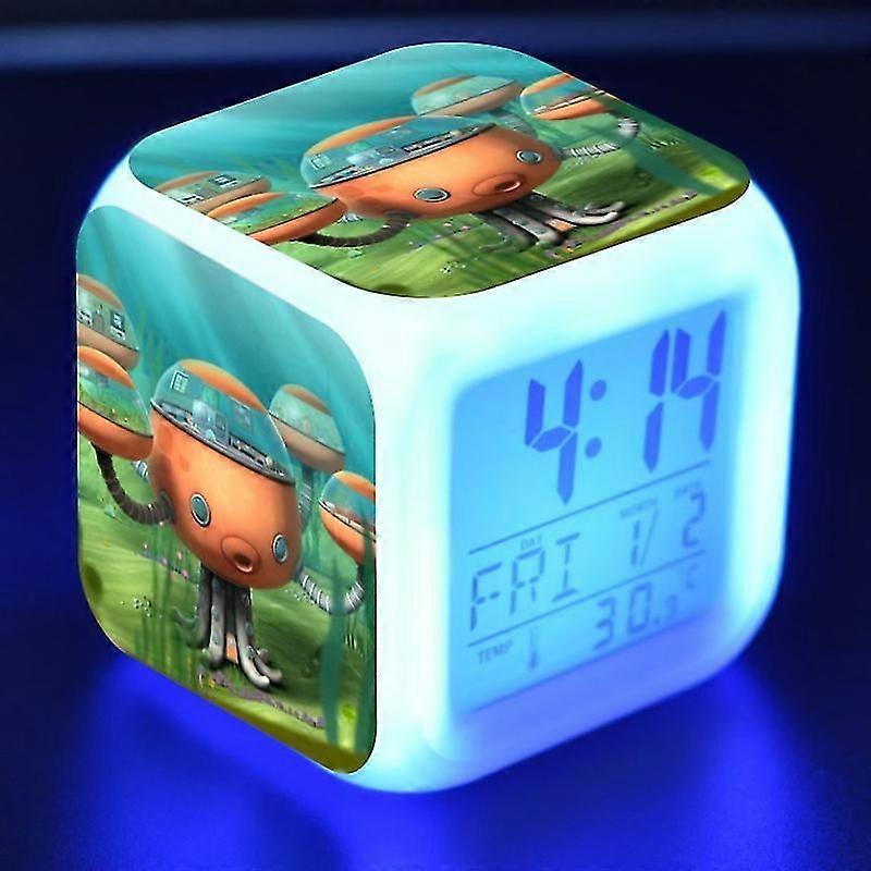 وOctoonauts المنبه الكابتن باك بعثة ملونة أدى متوهجة المزاج مربع المنبه نمط M