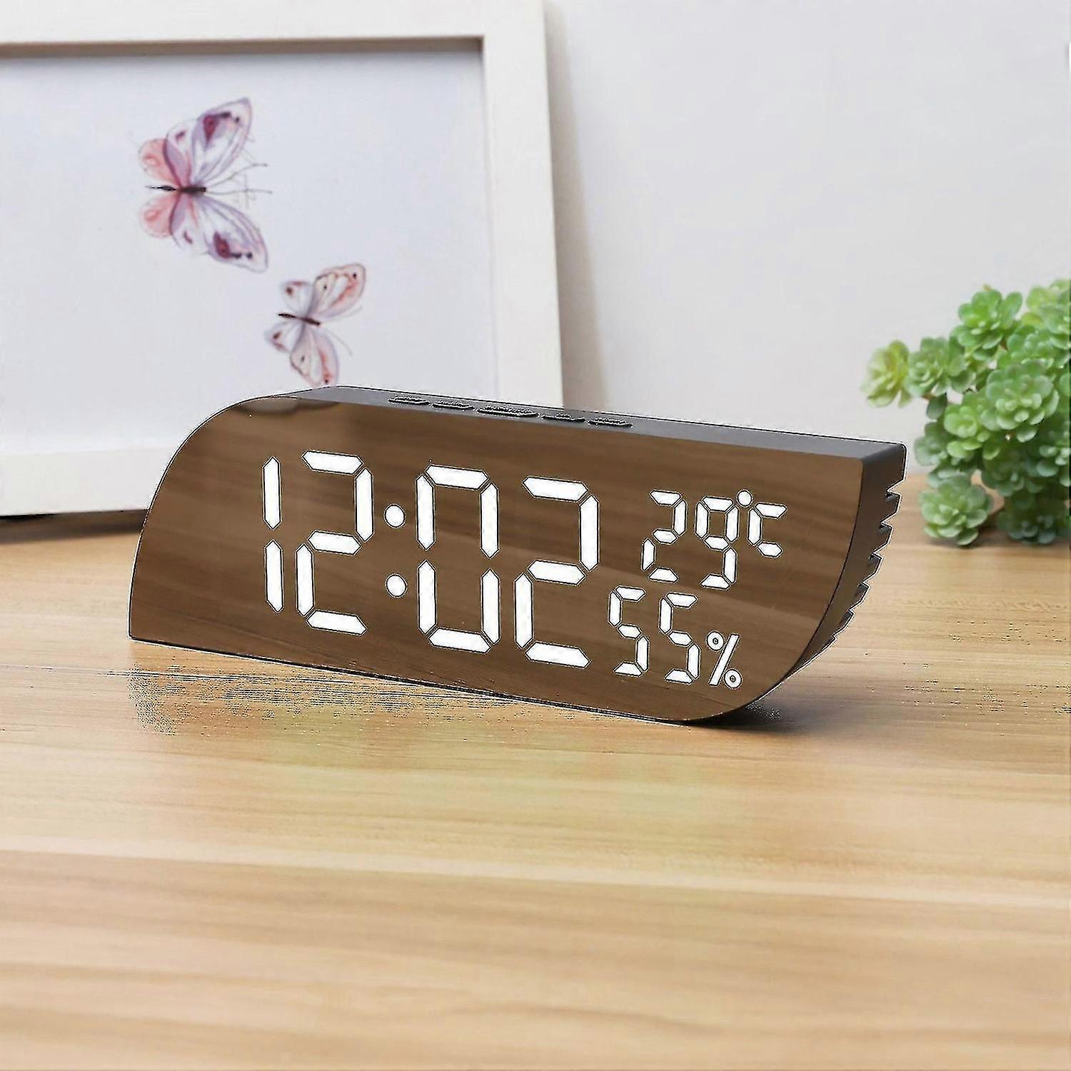 digital electronic clock with temperature and humidity display