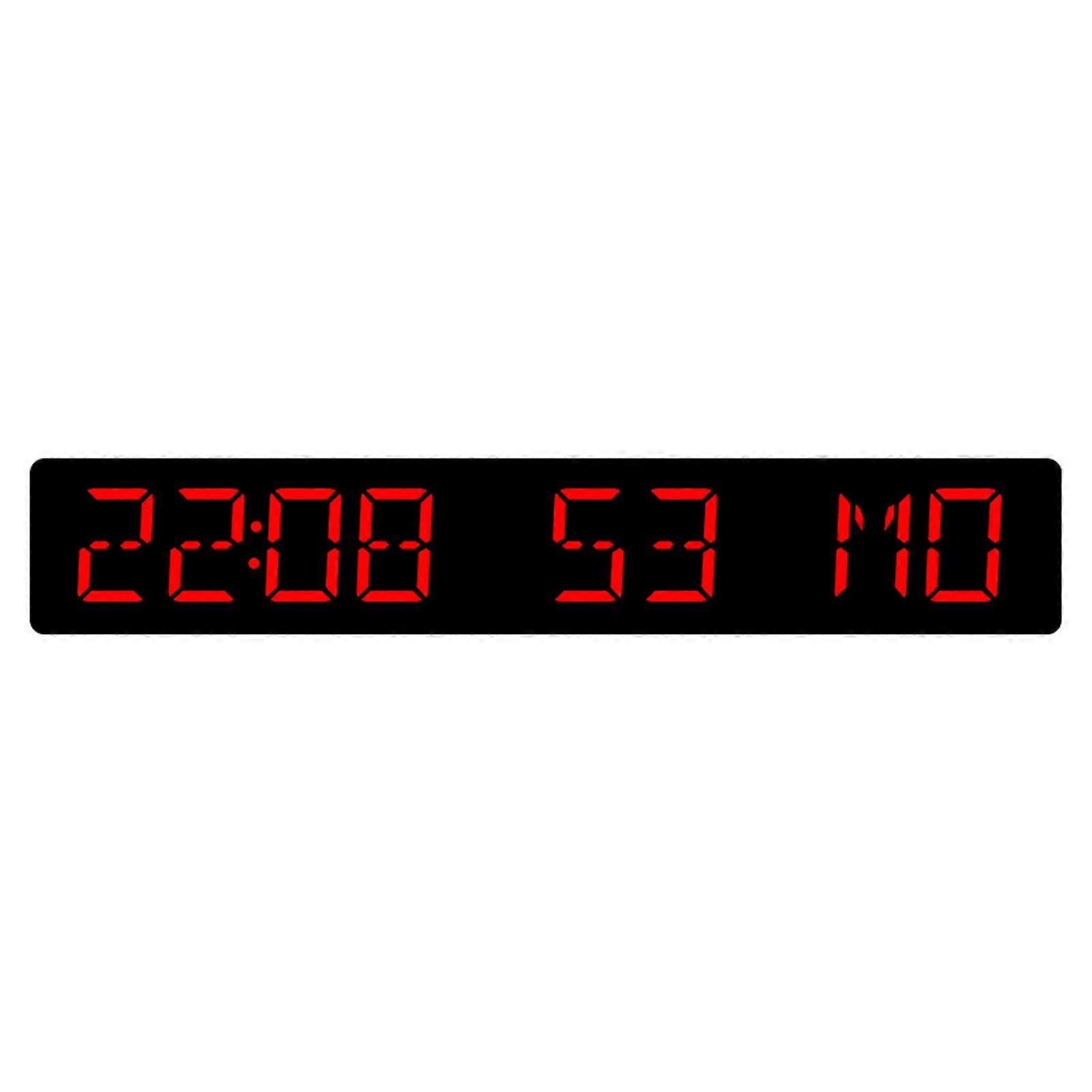 Modern Auto Adjusting LED Desk Alarm Clock With Multifunction Timer Day Counters And 4 Level Light Brightness Control Multicolor