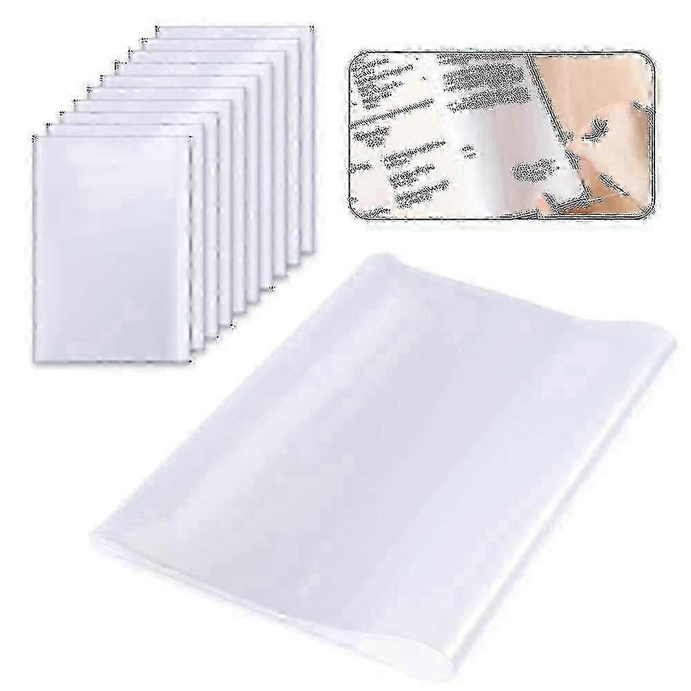 10pcs A4 Clear Exercise Book Covers, Thick Reusable Adjustable Plastic Protectors
