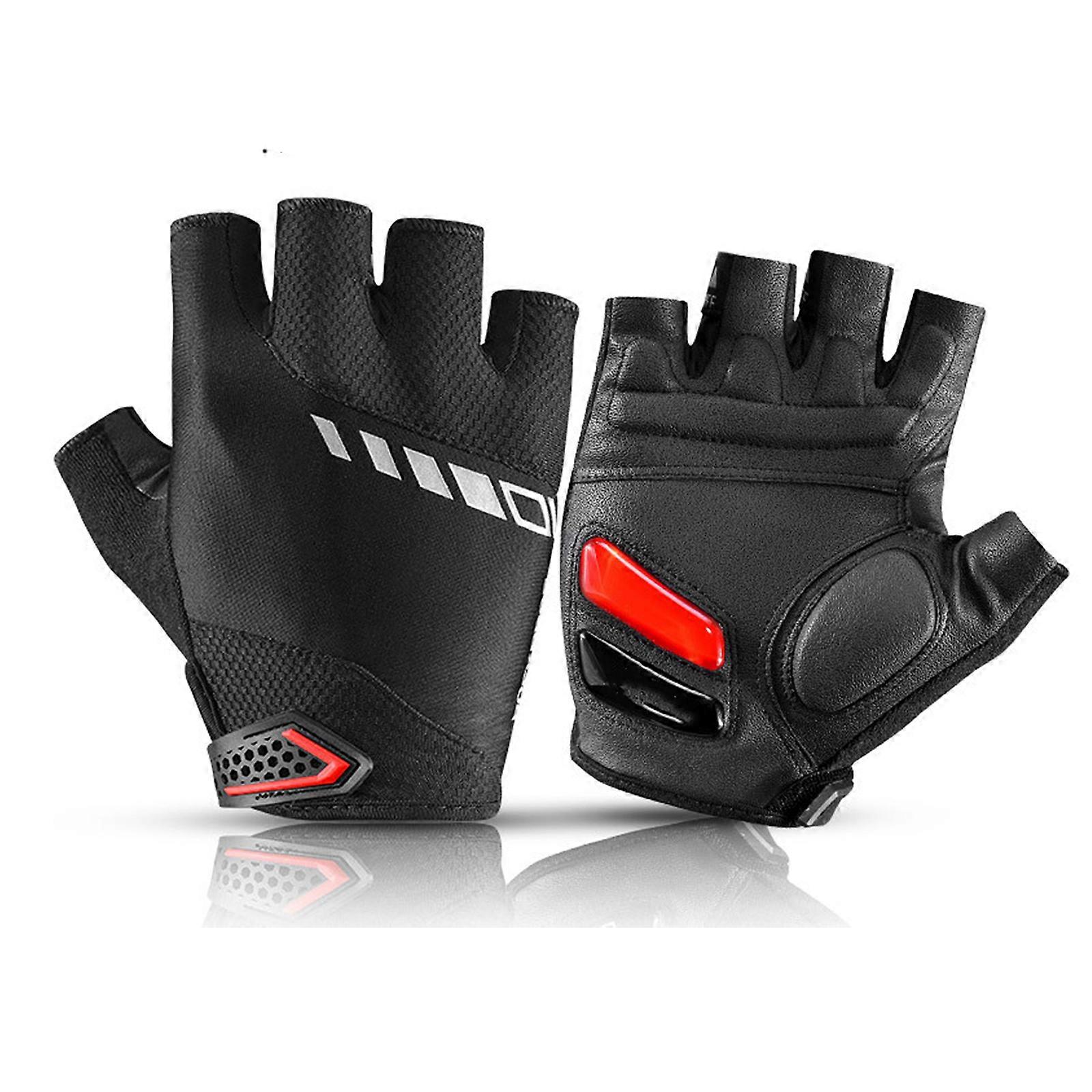 Multipurpose Cycling Gloves Thickened Silicones Shocked Protecting Breathable Gloves for Various Terrain Cycling Use  S159 Black Grey XL