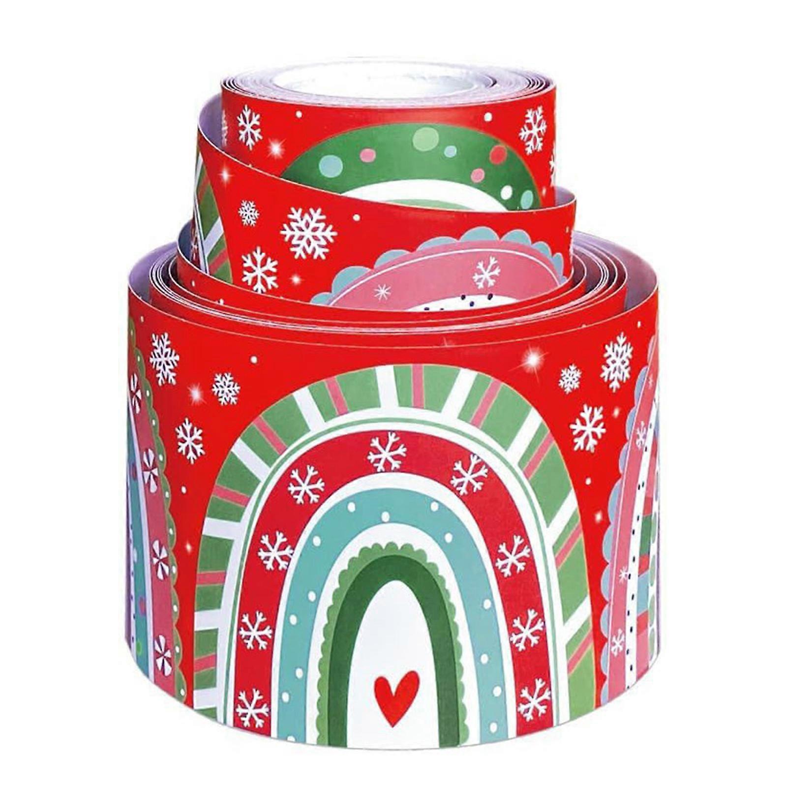 Holiday Bulletin Board Borders Bohemians Design Sticker For Party Classroom Home Decors Rainbow Pattern Art Borders Multicolor