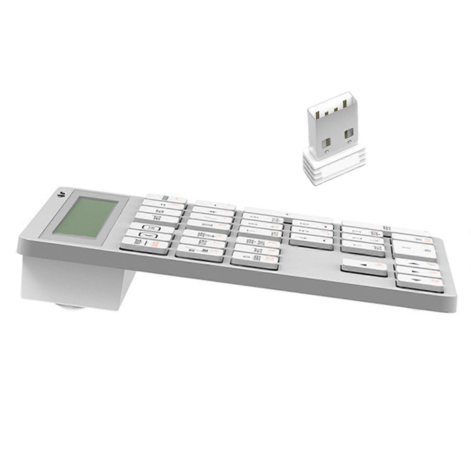 Extreme Thin Number Pad With Calculator Function 34 Access Cutter Change Plan Radio Keyset For Office Use  Silver