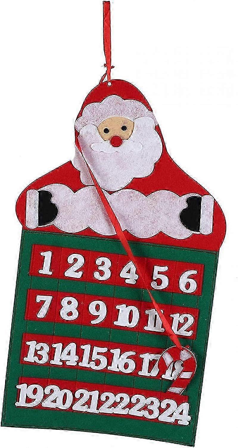 Christmas Decoration Calendar for Wall Mounting Felt Advent Countdown