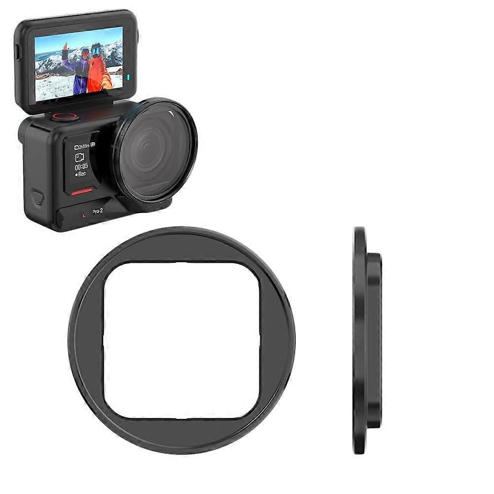 Metal Lens Filter Holder for Insta360 Ace Pro 2, Compatible with 49mm Filters, Protective Frame Bracket Accessory (No Filter)