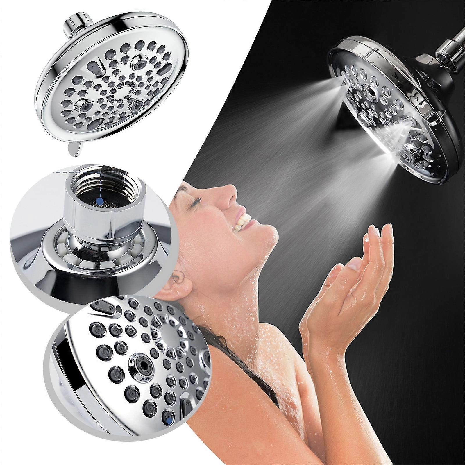 WICVIK Shower Head - High Pressure Rain, Modern Design, 1-Min Install, Easy Clean, Adjustable, compatible with standard shower arms