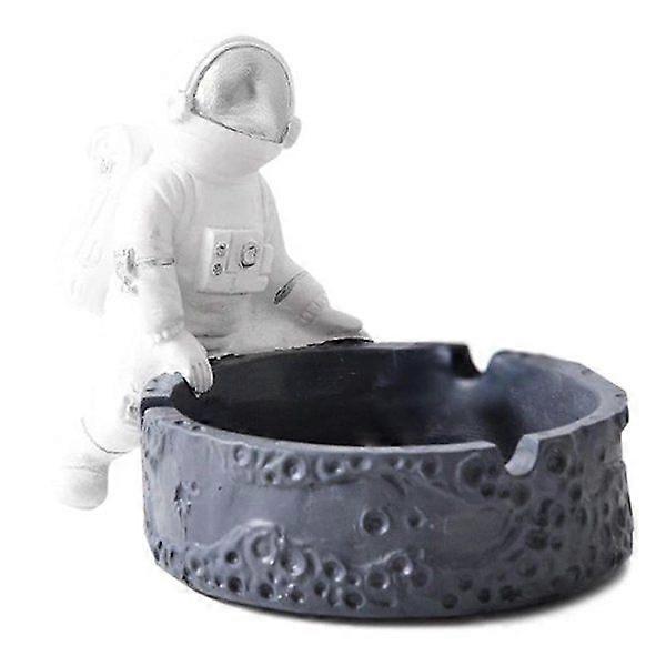 Resin straw in the shape of a cartoon astronaut - Silver