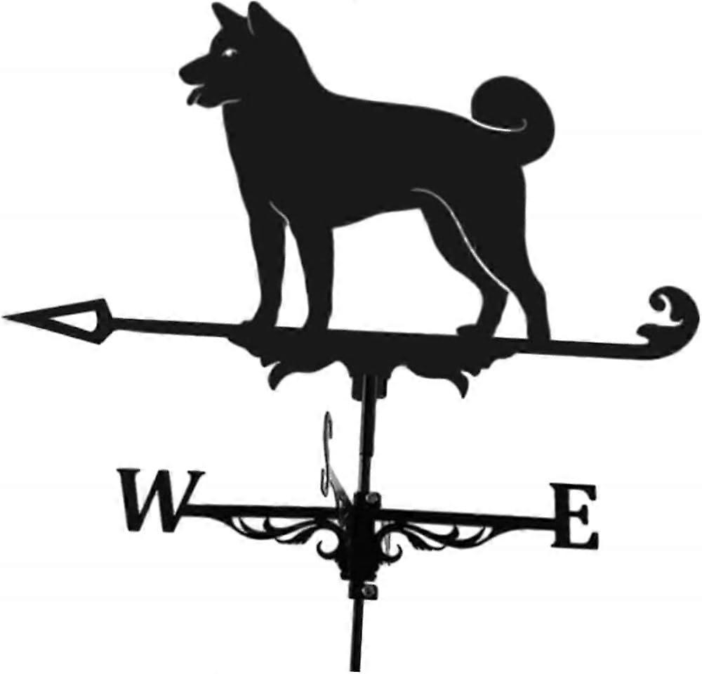 Stainless Steel Weather Vane with Animal Ornament, Accurate Wind Direction Indicator for Roof and Garden