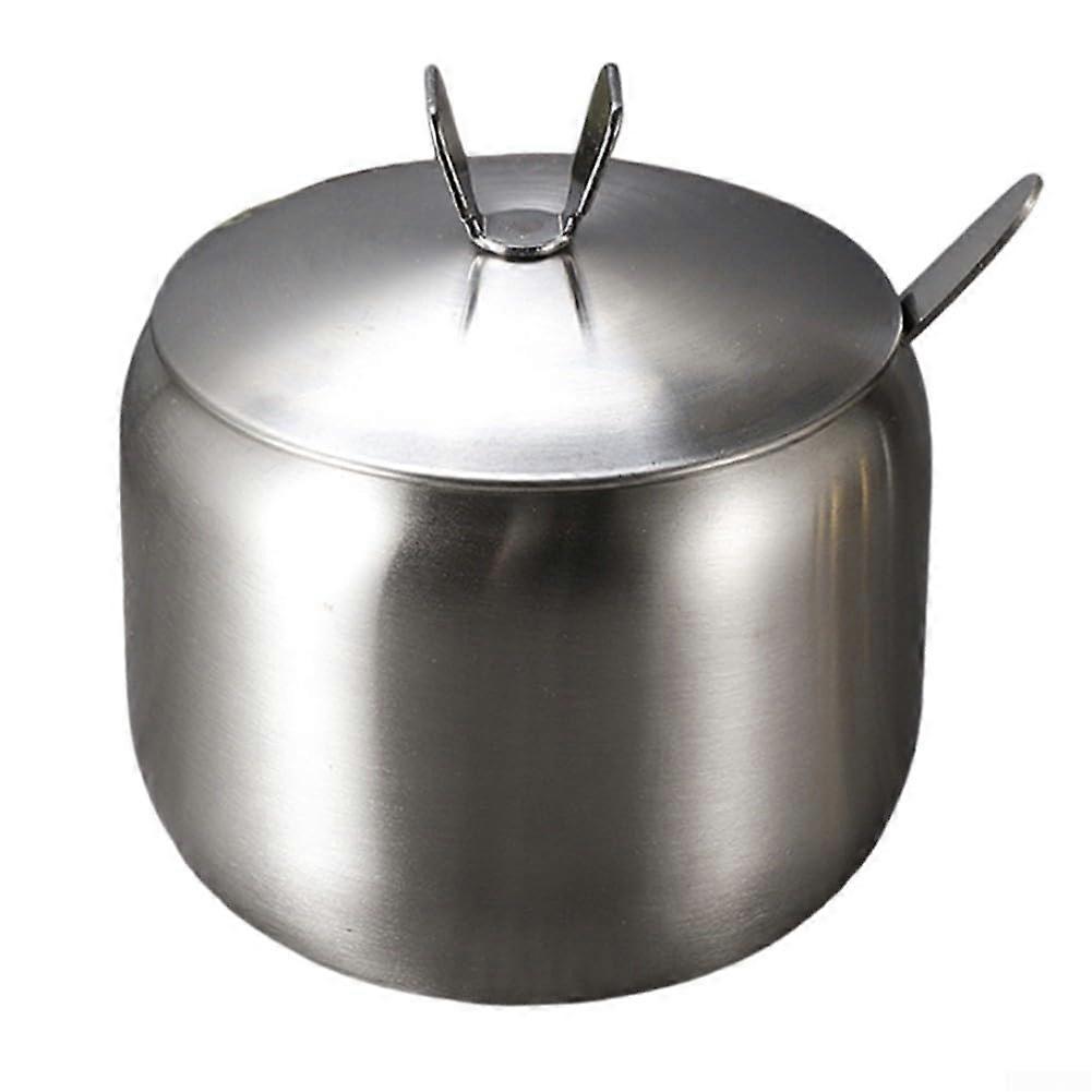 Stainless Steel Airtight Spice Jar Set with Spoon, Clear Window, Rust Resistant for Kitchen