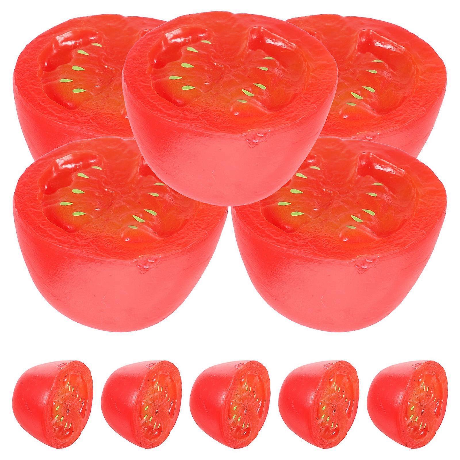 Artificial Vegetable Half Cherry Tomato Models for Decor 20Pcs Red PVC