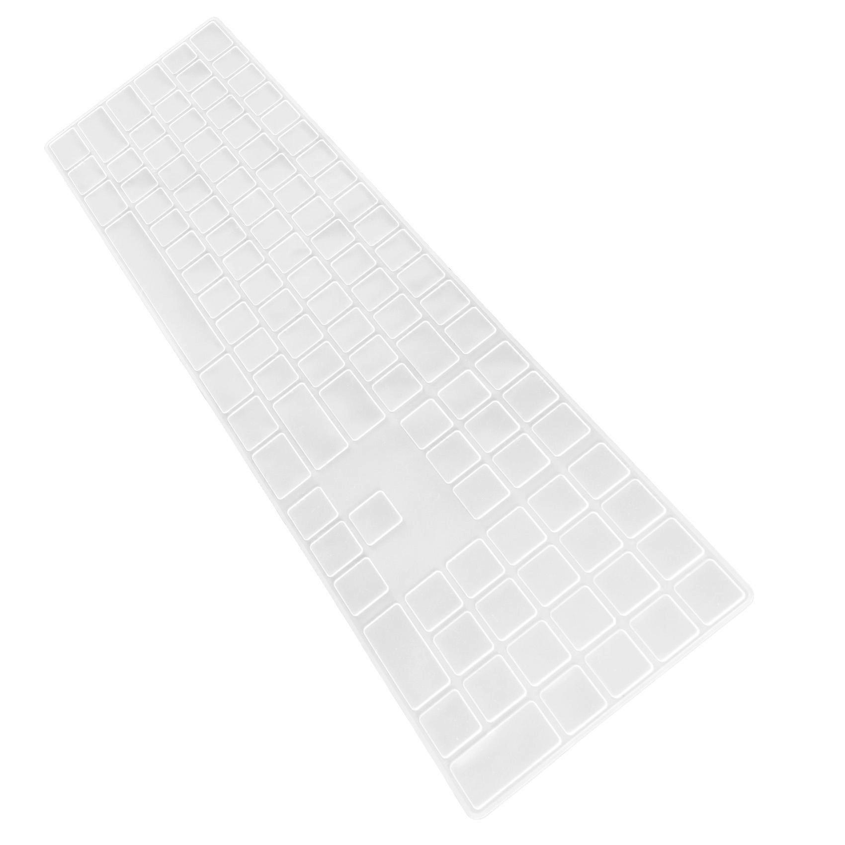 Silicone Thin Keyboard Skin Cover Protector With Numeric Keypad For Apple iMac Transparent