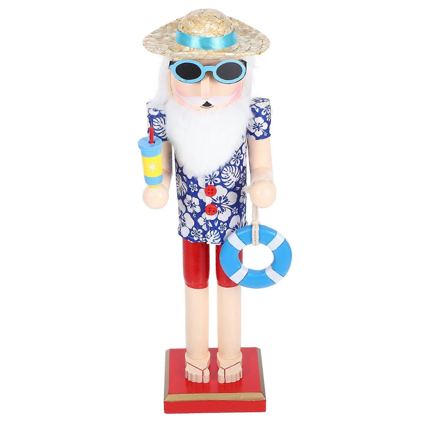 Wooden Nutcracker Figurine Christmas Decor with Intricate Traditional Design for Festive Holiday Display