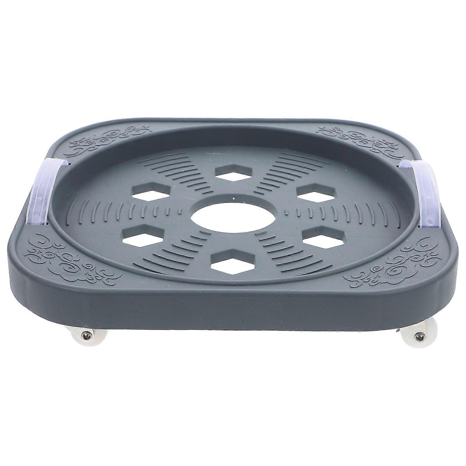 Flowerpot Tray with Wheels Rolling Plant Mover for Storage Grey