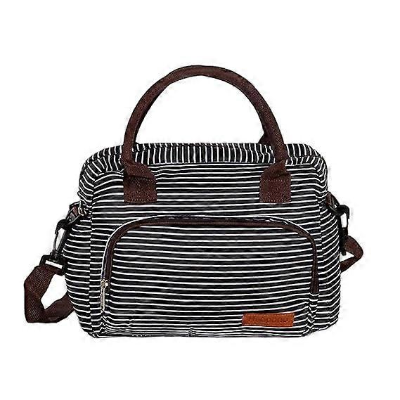 Insulated Lunch Bag with Shoulder Strap, Leakproof Reusable Cooler Tote for Work, Picnic, Beach