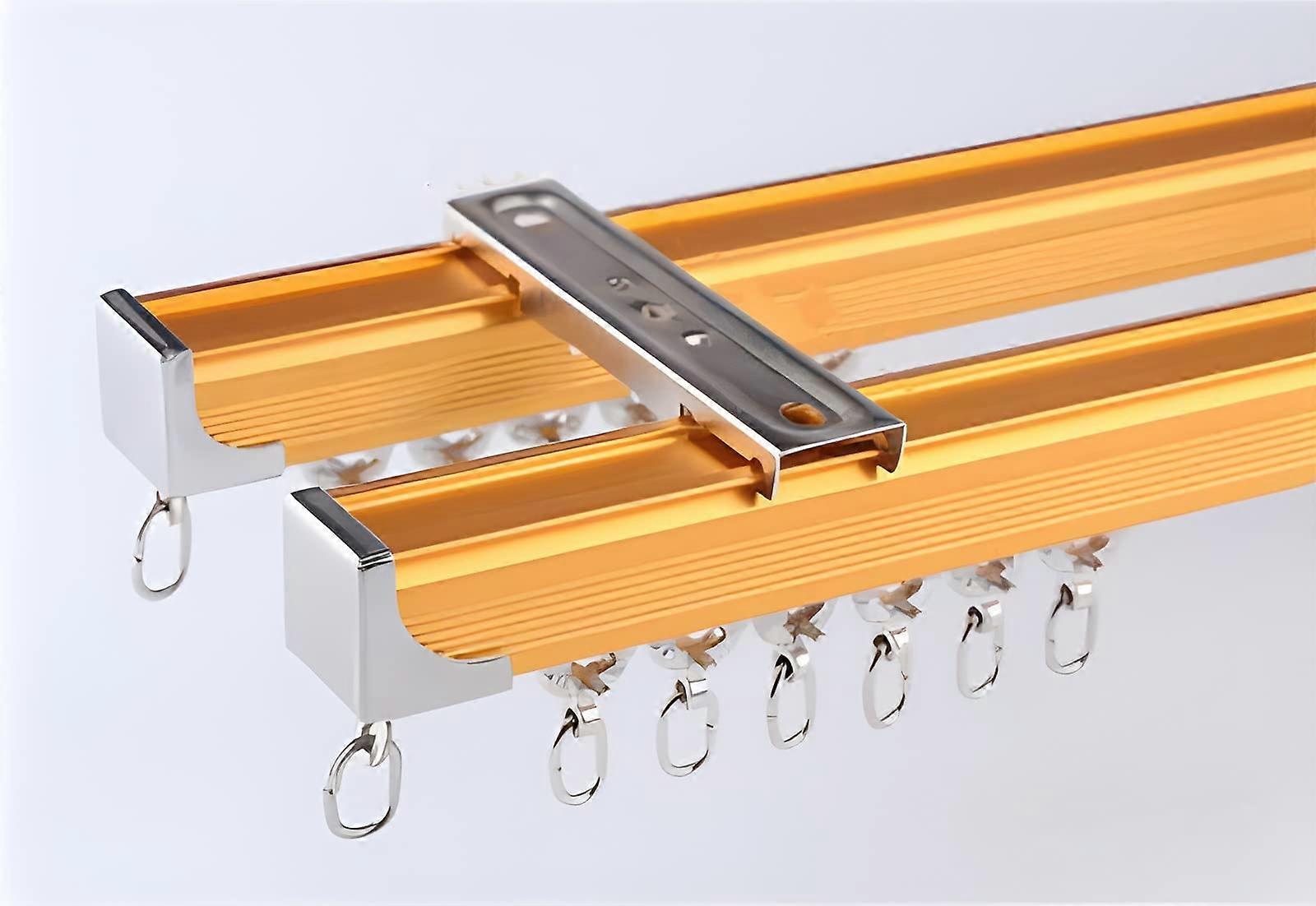 Ceiling Curtain Track System Gold Room Divider Rail for Ceiling or Wall Mount, Flexible Length Options
