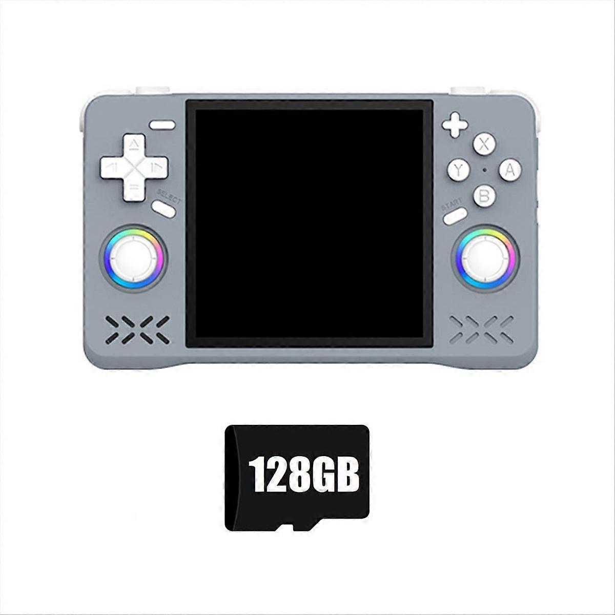 XF40H Retro-Handheld-Spielekonsole 128G 4,0-Zoll-IPS-Bildschirm Linux-Unterstützung WiFi RGB 3D-Joystick Tragbarer Pocket-Game-Player B