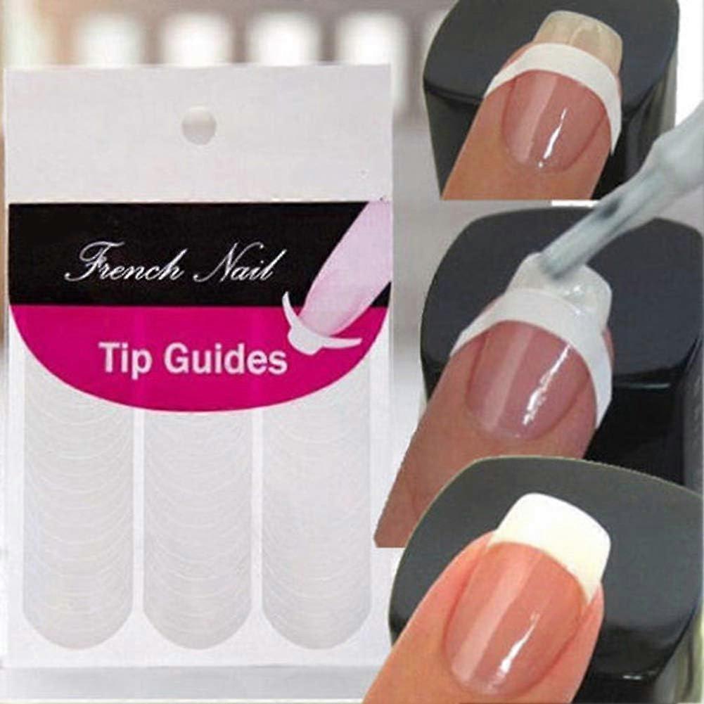 Nail Art Stencils 240 Pcs with Precise French Tip Guides, Reusable SelfAdhesive Templates for DIY Manicure