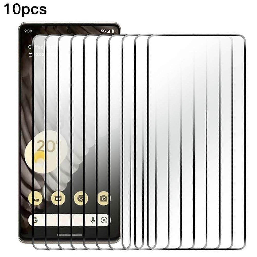 Google Pixel 8、2.5D 0.26mm高アルミニウムシリコンガラスフィルムに対応したRURIHAI 10Pcsスクリーンプロテクター