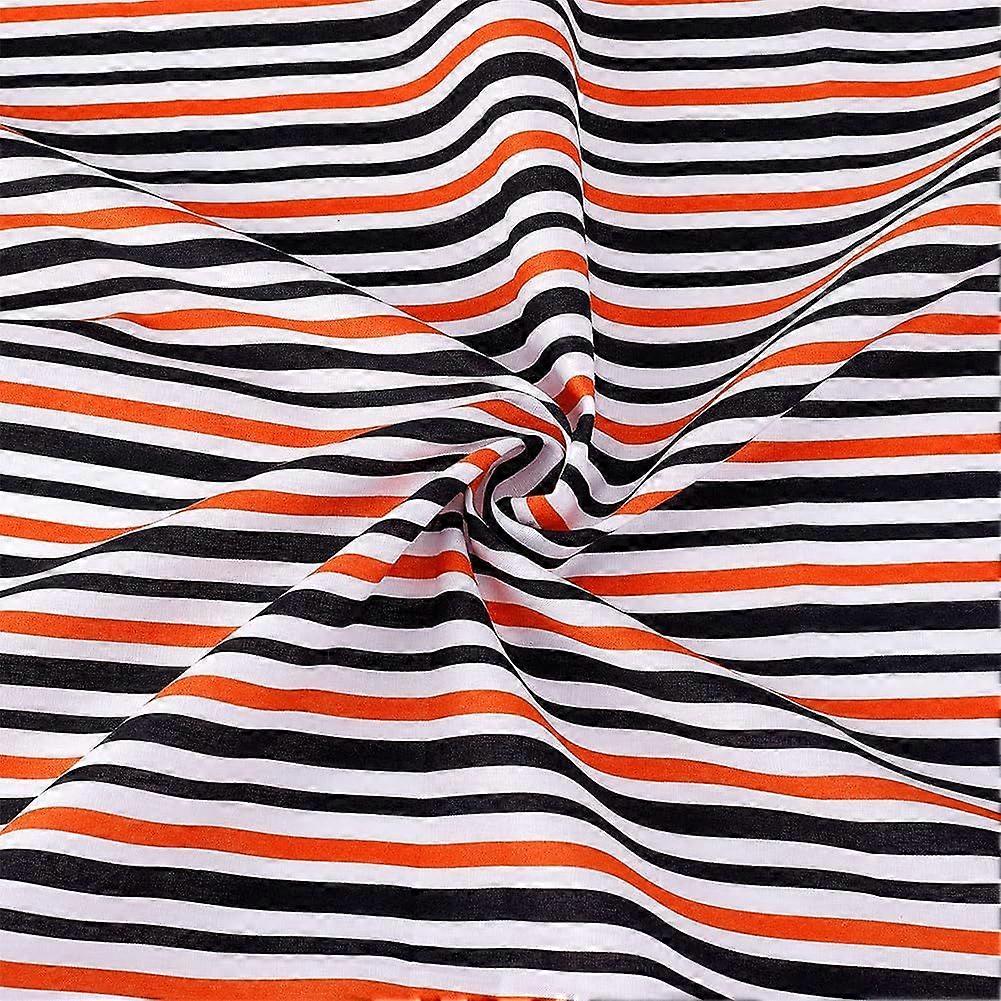 57 inch x 1 Yard Cotton Stripe Fabric Colorful Striped Fabric by The Yard Lines Inelastic Cloth for Sewing Quilting Tablecloths Curtains DIY Projects 